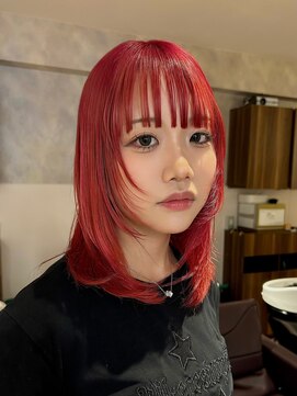 フェイス 石川町 (FACE) 赤髪レイヤーカット！