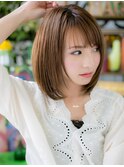 *COVER HAIR*透け感斜めバング♪好感ストレートbt!