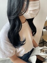 シェノン 奈良橿原店(CHAINON)&nbsp;韓国風コテ巻き× blue black color