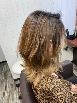 ヘアー リードレス(hair Re:dress) 立体感ひし形セミディ×10代20代30代小顔外ハネ