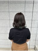20代30代40代大人インナーカラー耳掛け切りっぱなし大人ボブ