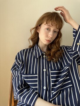 トレンチ(TRENCH) オレンジ×ウェーブ巻き　　　　TRENCH