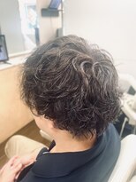 イワサ理容室&nbsp;ボリュームupのマッシュパーマ＆アッシュカラーリング