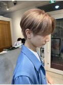 横浜★センターパートのハイトーンブリーチ