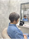 白髪ぼかし/白髪改善カラー/ショート/透明感カラー/脱白髪染め