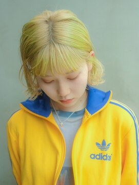 シオン(shion) くすみベージュ小顔ボブルフワンレン_ba432791