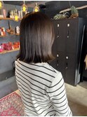 【札幌円山】透明感カラー/切りっぱなしボブ/王道ヘア/外ハネ