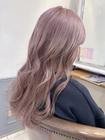 ネオリーブアイム 横浜西口店(Neolive aim)&nbsp;シアピンクハイトーンカラーロングヘアメルティカラー【横浜】k