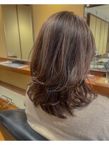 ユウヘアー 本山店(U Hair) 【uhair】ふんわりミディアムレイヤー/顔まわり似合わせ