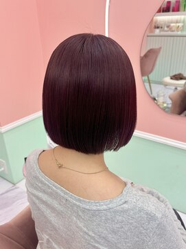 ガーランド(Girland) ブリーチなしワインレッド♪moe