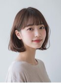 くびれヘア ハイライトカラー アプリコットオレンジ 夏