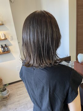 リュンヌ 門前仲町(lune) 切りっぱなしボブハイライトベージュカラーショートレイヤーロブ