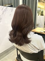 アリュウル 表参道 青山(Allure)&nbsp;ブリーチなしピンクブラウン×レイヤーカットくびれヘア