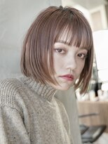 ギークス(GEEKS) 【GEEKS渋谷】レイヤーボブ/ショコラピンク/冬カラー/伸ばしかけ