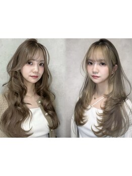 顔周りレイヤー/くびれレイヤーのデザインで小顔効果◎韓国レイヤーとの相性も◎《熊本/髪質改善/カット》