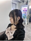 個性的ハーフアップ