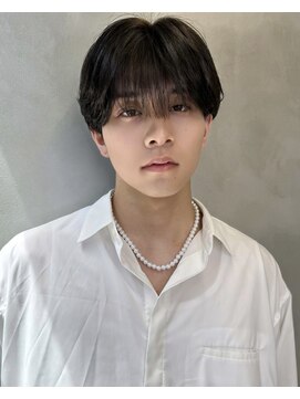 ネーム バイ グロー 大宮(NE:M by GLROW) men's/メンズ縦落ちツイスパダウンバングナチュラルツーブロック