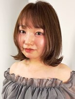 イーストハムアール(EAST HAM r)&nbsp;外はねミディ/ライトブラウン/艶髪