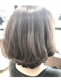 大人可愛い30代・40代・50代◎アッシュグレージュふんわりボブ