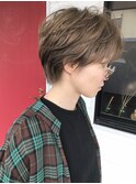 <ノイズ>マッシュショートにハイトーンベージュ