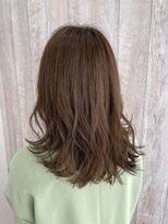 シエル 立川店(CIEL)&nbsp;オリーブカラー×ふんわりセミディ【CIEL×maki】