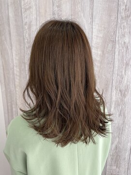 シエル 立川店(CIEL) オリーブカラー×ふんわりセミディ【CIEL×maki】