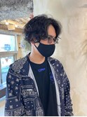 ニュアンスパーマ ミディアムセンターパート