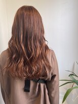 リアン(Lien)&nbsp;Lien☆ハイライトオレンジベージュ×かきあげロング