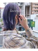 ミディアムウルフ◆色落ちも綺麗に楽しめるラベンダーカラー