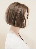 【morio成増/一戸】大人可愛い前下がりボブ ヌーディベージュ