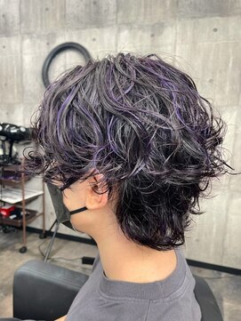 スターズ 柏(STARS) ハイライト ツイストスパイラルパーマ メンズショート 束感