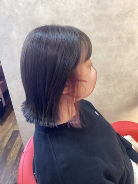 ロータス(LOTUS) 切りっぱなしボブイヤリングカラーピンク