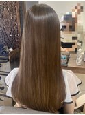 美髪ストレート/コーヒーブラウン/艶髪