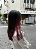 ヘアアートヒサ(HAIR ART hisa)&nbsp;「RYOKO」304050代 インナーカラー ボルドー