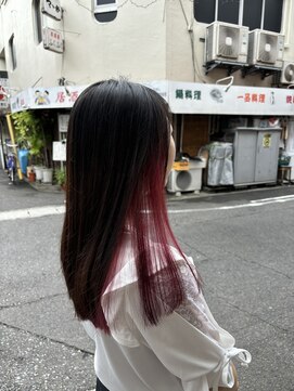 ヘアアートヒサ(HAIR ART hisa) 「RYOKO」304050代 インナーカラー ボルドー