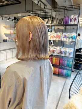 リムレス(LIMLESS) ミルクティーベージュラベンダーピンクダブルカラーブリーチ