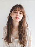ヘルシーロング/サイドバング/前髪あり