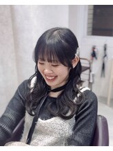 レンテ 千葉(LENTE) 可愛さ120%！レイヤー×華やかお顔まわり/重すぎない柔らか暗髪