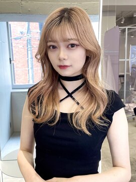 ジーナリア(Xena ria) 姫カットレイヤー/韓国風巻き/くすみベージュ/名駅★106