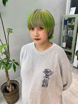 ロペ(ROPE.) カジュアルストリートモードショート×ネオングリーン