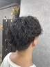 メンズカット＋波巻きツイストスパイラルパーマ