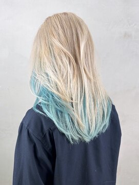 アルバム 池袋(ALBUM) ホワイトブロンドくびれヘアロング韓国ヘア_ba545713