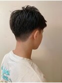 モード系◎メンズスパイラルパーマ×刈り上げボブ