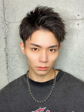 リークフー(Ree cu fuu) アップバング爽やかツーブロック透明感カラーナチュラルパーマ