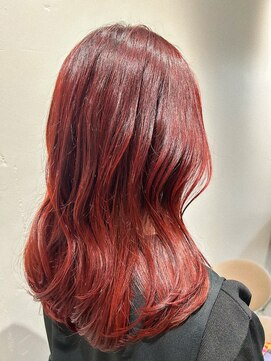 ブリーチ無しワインレッド/2時間/ベビーカーお子様連れ