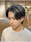 立川でmen'sハイライトはお任せ下さい【ホワイトメッシュ】