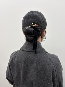 アニー 松戸(ANNI) 着物ヘア/ダークアッシュ/ミディアムレイヤーカット/松戸