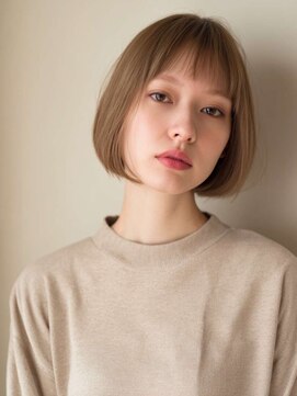 シェル 吉祥寺(shell) くびレイヤーエモージュグレージュカラーくびれショート/吉祥寺