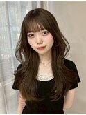 ハッシュカット/韓国レイヤー/顔まわり/ブラウン/ベージュ/前髪