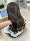 巻いても透明感オリーブカラー